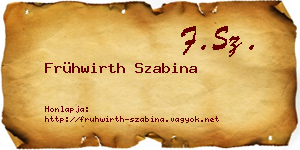 Frühwirth Szabina névjegykártya
